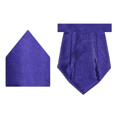 Tiekart cool combos blue plain solids  cravat+pocket square