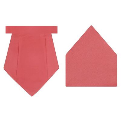 Tiekart cool combos pink plain solids  cravat+pocket square