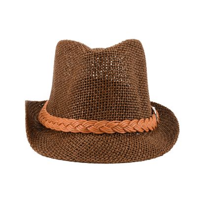 Tiekart men brown spiral  hat