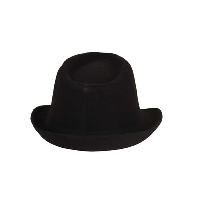 Tiekart men black plain solids wollen hat