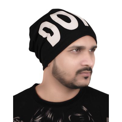 Tiekart men black beanie winter cap