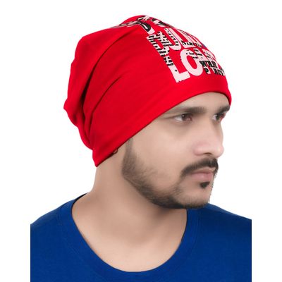 Tiekart men red beanie winter cap