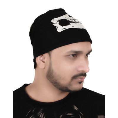 Tiekart men black beanie cap