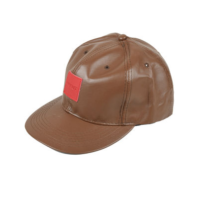 Tiekart men brown plain solids leatherite caps