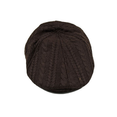 Brown Self Design Woolen Warm Golf Cap for Men