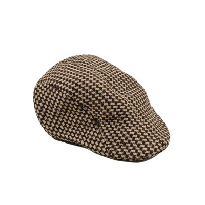 Brown Houndstooth Golf Cap for Men