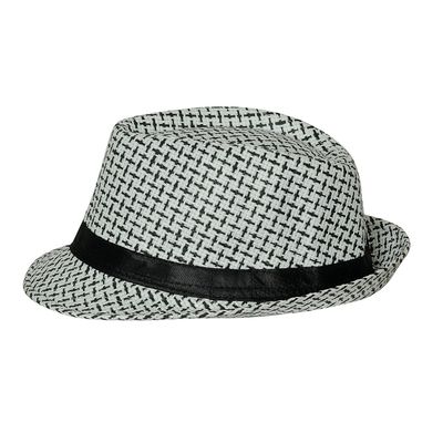 Black and White Fedora Hat for Men