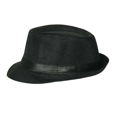 Black Plain Fedora Hat for Men