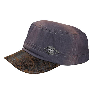 Brown Denim Trendy Caps for Men