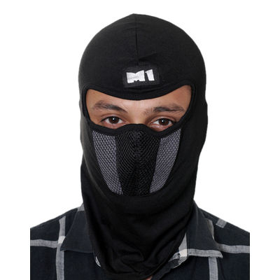 Plain Black & Grey Helmet Liner Full Face Biker Mask