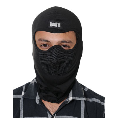 Plain Black Helmet Liner Full Face Biker Mask