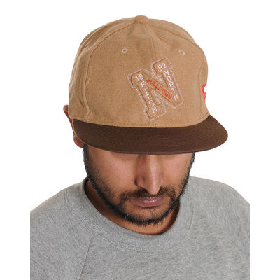 Brown Felt Warm Winter Woolen Snapback Baseball Cap for Men