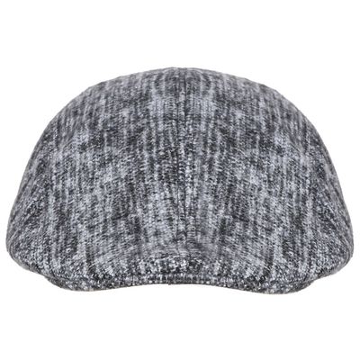 Grey Patterned Warm Semi Woolen Golf Cap With Ear Flaps for Wind & Cold Protection for Men