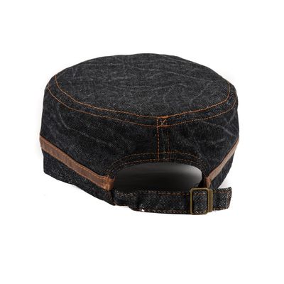 Tiekart men black denim winter caps