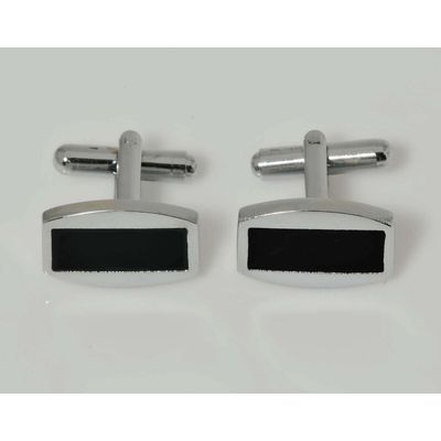 Tiekart men black stone embedded  cufflink