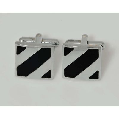 Tiekart men black stone embedded  cufflink