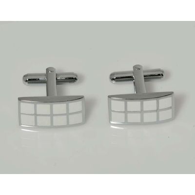 Tiekart men white stone embedded  cufflink