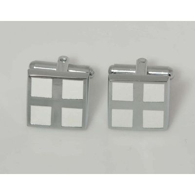 Tiekart men white stone embedded  cufflink