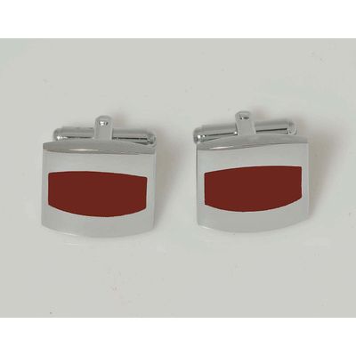 Tiekart men maroon stone embedded  cufflink