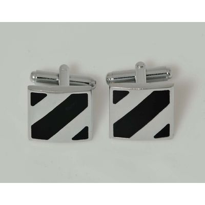 Tiekart men black stone embedded  cufflink