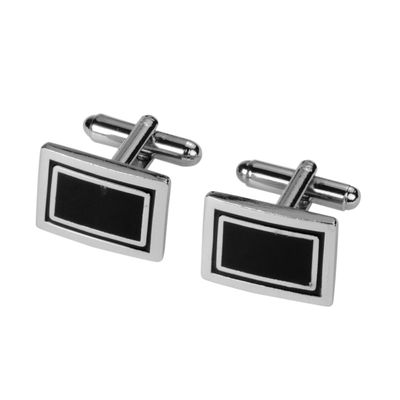 Black Chrome Plated Cufflinks for Men