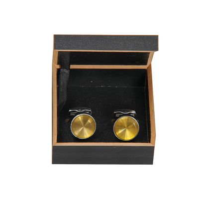 Exquisite Yellow Stylish Cufflinks for Men In Gift Box