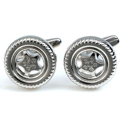 Tiekart men silver funky cufflink