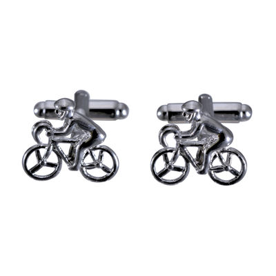 Tiekart men silver funky cufflink