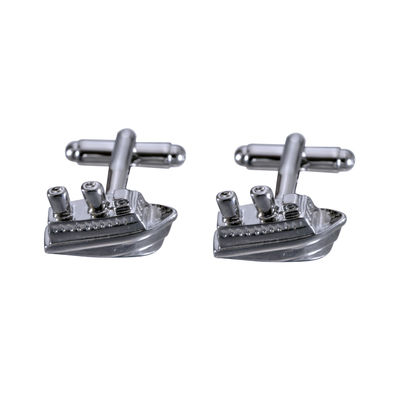 Tiekart men silver funky cufflink