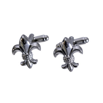 Tiekart men silver funky cufflink