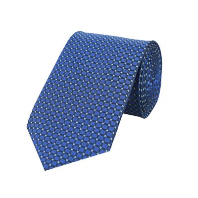 Blue Gift Box Combo with Microfiber Tie + Pocket Square + Blue floral Lapel Pin Ideal for Gifting for Men