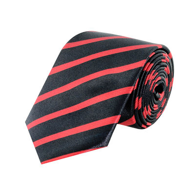 A Smart Combo Party Look With Black & Maroon Striped Tie and Maroon Hat for Boys