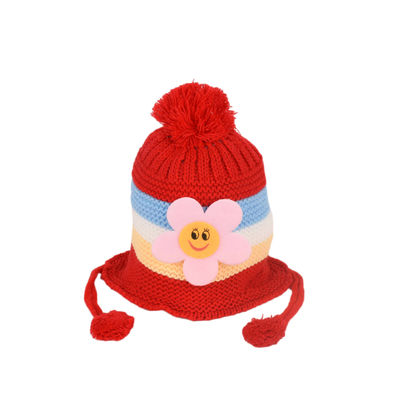 A Combo Pack of 2 Warm Woolen Designer Winter Caps for Kids