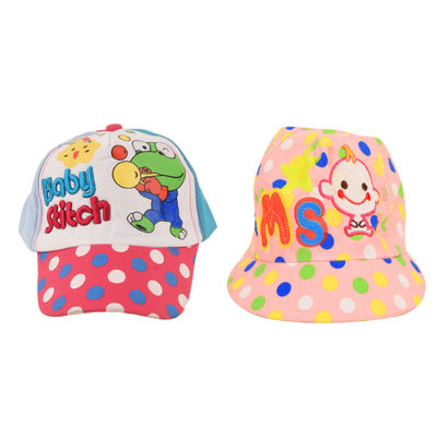 A Combo Pack of 2 Cotton Summer Funky Caps for Kids