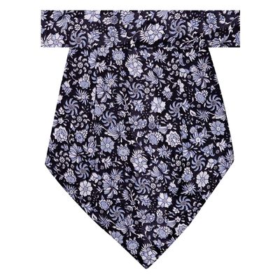 Tiekart men black floral silk cravat