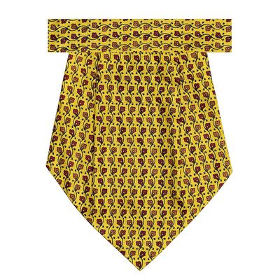 Tiekart men yellow paisely silk cravat