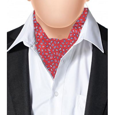 Cravat for Men- Maroon Silk Paisley Design