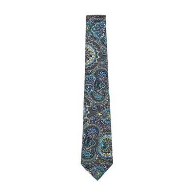 Multi Floral/Paisley Design Micro Fiber Tie with Pocket Square Combo