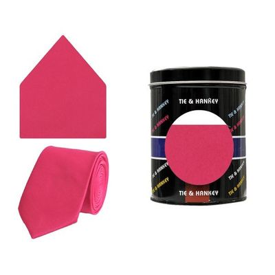 Tiekart cool combos pink plain solids  tie+pocketsquare