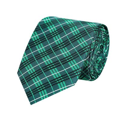 Tiekart cool combos green checked  tie+pocketsquare