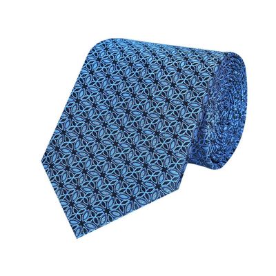 Tiekart cool combos blue floral tie+pocketsquare