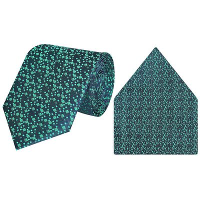 Tiekart cool combos green tie+pocketsquare