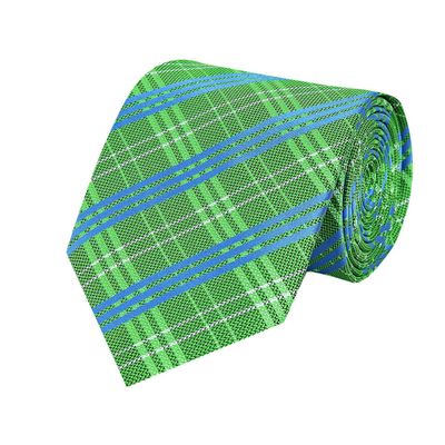 Tiekart cool combos green checked tie+pocketsquare