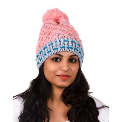 Tiekart women pink  wollen cap