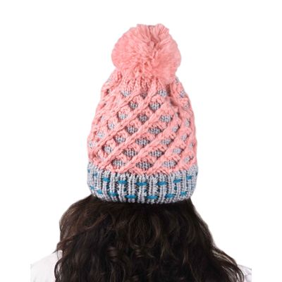 Tiekart women pink  wollen cap