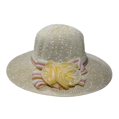 Cream Designer Summer Beach Sun Hat for Women