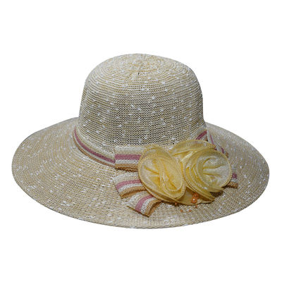 Cream Designer Summer Beach Sun Hat for Women