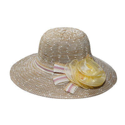 Light Brown Designer Summer Beach Sun Hat for Women