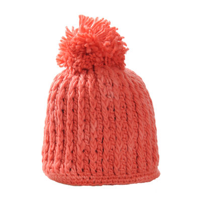 Peach Warm Winter Woolen Fashionable Caps for Women