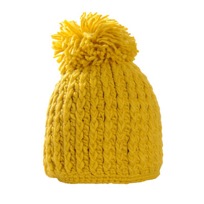 Yellow Warm Winter Woolen Fashionable Caps for Women